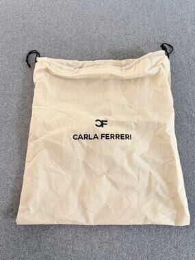 Carla Ferreri Beige Drawstring Dust Bag